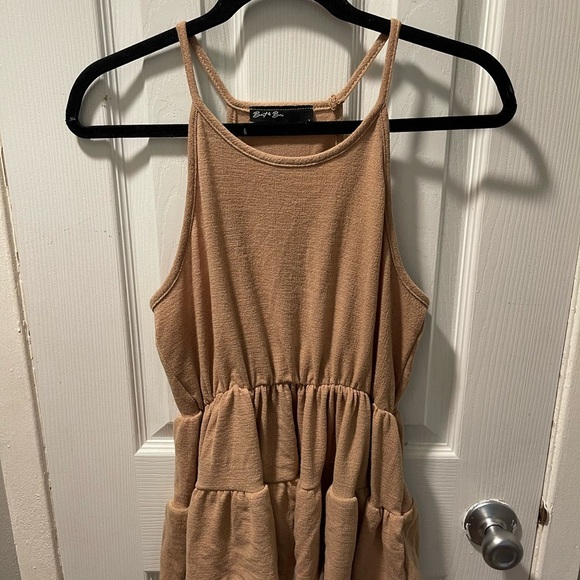 Tan Sleeveless Dress - Picture 1 of 6